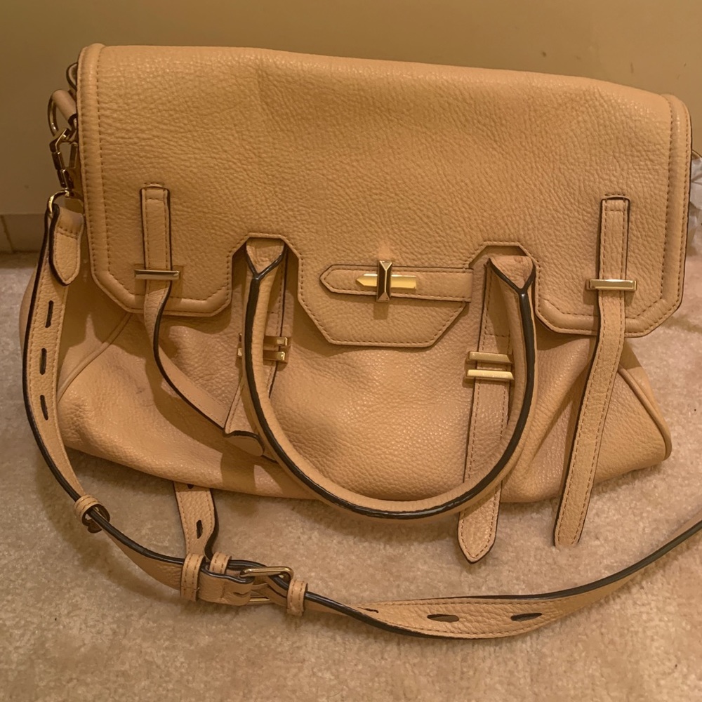 Rebecca Minkoff cream leather bag
